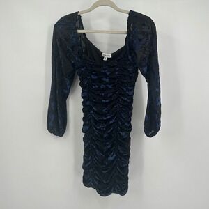 Allison + Kelly Womens Whimsigoth Burnout Velvet Top Size M Goth Romantic Black